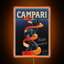 Load image into Gallery viewer, Campari Vintage Orange Peel Design Type 1 RGB neon sign orange