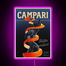 Load image into Gallery viewer, Campari Vintage Orange Peel Design Type 1 RGB neon sign  pink