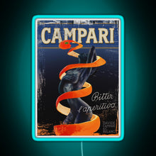 Load image into Gallery viewer, Campari Vintage Orange Peel Distressed Design Type 2 RGB neon sign lightblue 