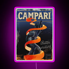 Load image into Gallery viewer, Campari Vintage Orange Peel Distressed Design Type 2 RGB neon sign  pink