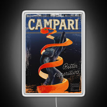 Load image into Gallery viewer, Campari Vintage Orange Peel Distressed Design Type 2 RGB neon sign white 