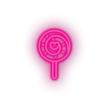 Load image into Gallery viewer, pink candy led candy lollipop love relationship romance sweet valentine day neon factory