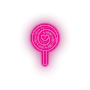 pink candy led candy lollipop love relationship romance sweet valentine day neon factory