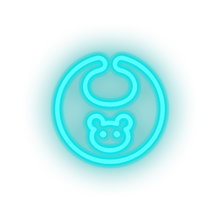 Load image into Gallery viewer, ice_blue care bib kid baby child children family led neon factory