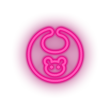 Load image into Gallery viewer, pink care bib kid baby child children family led neon factory