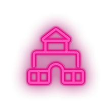 Load image into Gallery viewer, pink castle family children house child educative kid baby educational led neon factory