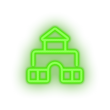 Load image into Gallery viewer, green castle family children house child educative kid baby educational led neon factory