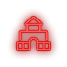 Load image into Gallery viewer, red castle family children house child educative kid baby educational led neon factory