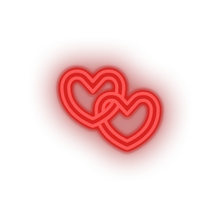 Load image into Gallery viewer, red chain led chain heart key love relationship romance valentine day neon factory