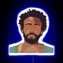 Load image into Gallery viewer, Childish Gambino RGB neon sign blue