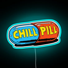 Load image into Gallery viewer, Chill Pill RGB neon sign lightblue 