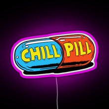 Load image into Gallery viewer, Chill Pill RGB neon sign  pink