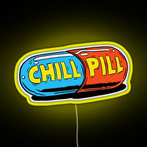 Chill Pill RGB neon sign yellow