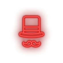 Load image into Gallery viewer, red circus_hat led amusement carnival circus circus hat magic hat mustache parade neon factory