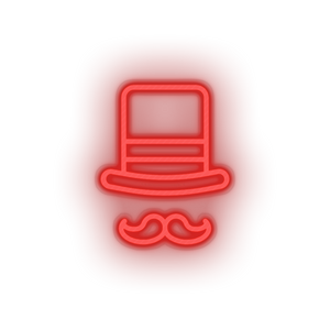 red circus_hat led amusement carnival circus circus hat magic hat mustache parade neon factory