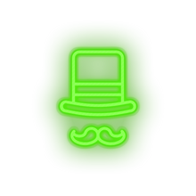 Load image into Gallery viewer, green circus_hat led amusement carnival circus circus hat magic hat mustache parade neon factory