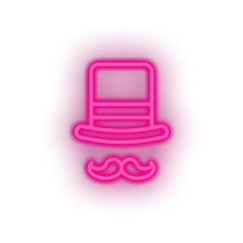 Load image into Gallery viewer, pink circus_hat led amusement carnival circus circus hat magic hat mustache parade neon factory