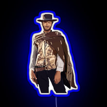 Load image into Gallery viewer, Clint Eastwood RGB neon sign blue