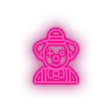 Load image into Gallery viewer, pink clown led amusement carnival circus clown funny joker parade neon factory