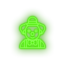 Load image into Gallery viewer, green clown led amusement carnival circus clown funny joker parade neon factory