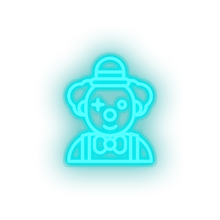 Load image into Gallery viewer, ice_blue clown led amusement carnival circus clown funny joker parade neon factory