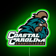 Load image into Gallery viewer, Coastal Carolina Chanticleers RGB neon sign green