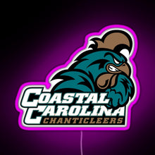 Load image into Gallery viewer, Coastal Carolina Chanticleers RGB neon sign  pink