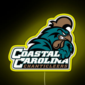 Coastal Carolina Chanticleers RGB neon sign yellow