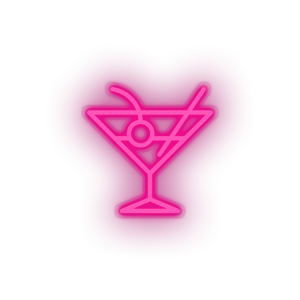 pink cocktail led alcohol cocktail drink holiday tourism travel vacation neon factory