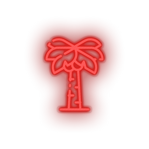 red coconut_tree led beach coconut tree holiday palm tree recreation summer vacation neon factory