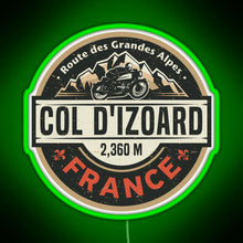 Load image into Gallery viewer, Col d Izoard Route des Grandes Alpes RGB neon sign green