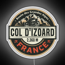 Load image into Gallery viewer, Col d Izoard Route des Grandes Alpes RGB neon sign white 