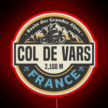 Load image into Gallery viewer, Col de Vars Route des Grandes Alpes RGB neon sign red