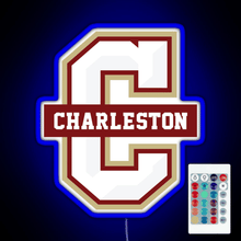 Load image into Gallery viewer, College of Charleston Cougars RGB neon sign remote