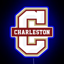 Load image into Gallery viewer, College of Charleston Cougars RGB neon sign blue