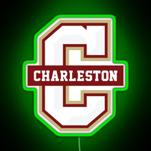 Load image into Gallery viewer, College of Charleston Cougars RGB neon sign green