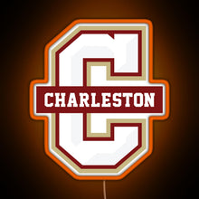 Load image into Gallery viewer, College of Charleston Cougars RGB neon sign orange