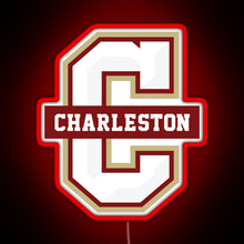 Load image into Gallery viewer, College of Charleston Cougars RGB neon sign red
