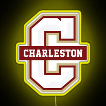 Load image into Gallery viewer, College of Charleston Cougars RGB neon sign yellow