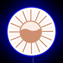 Load image into Gallery viewer, Colorful sun RGB neon sign blue