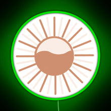 Load image into Gallery viewer, Colorful sun RGB neon sign green