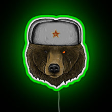 Load image into Gallery viewer, Comrade Bear RGB neon sign green