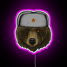 Load image into Gallery viewer, Comrade Bear RGB neon sign  pink