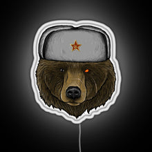 Load image into Gallery viewer, Comrade Bear RGB neon sign white 