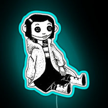 Load image into Gallery viewer, Coraline Inspired Doll RGB neon sign lightblue 