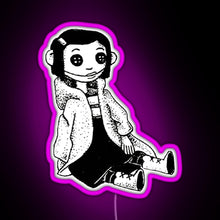 Load image into Gallery viewer, Coraline Inspired Doll RGB neon sign  pink