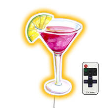 Load image into Gallery viewer, cosmopolitan cocktail  Bar Bar Neon Sign
