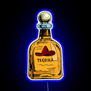 Couple Tequila and Lime RGB neon sign blue