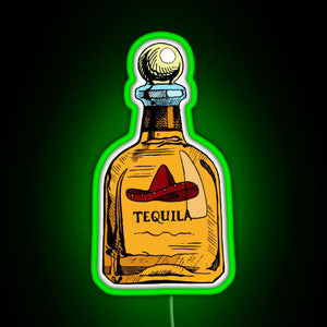Couple Tequila and Lime RGB neon sign green