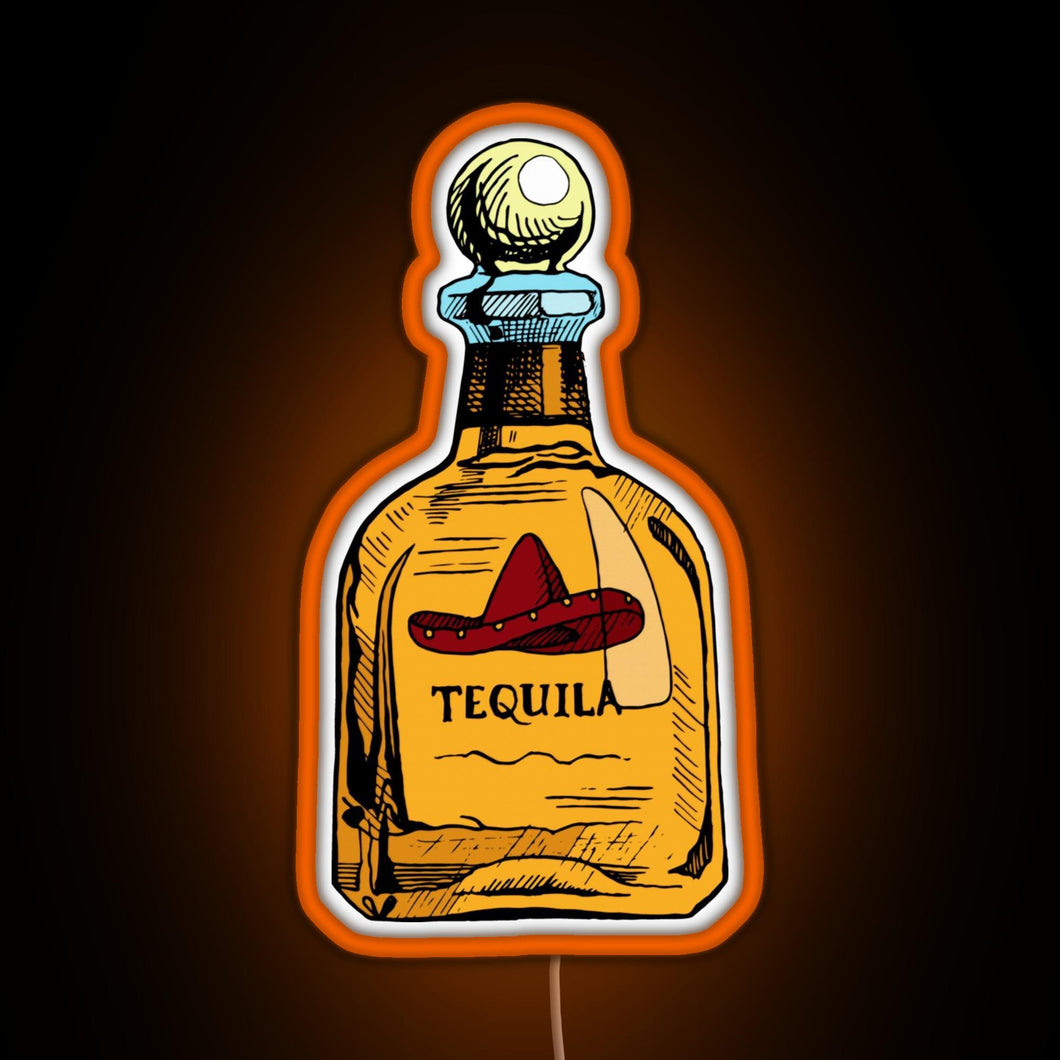 Couple Tequila and Lime RGB neon sign orange